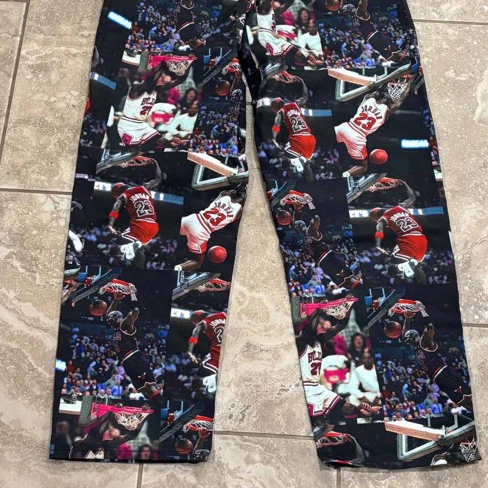 Jordan Flight Heritage All Over Photo Print Pants Mens 34 Black IQ5238-010 NEW